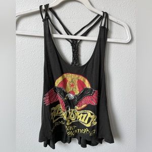 Aerosmith crop graphic tank